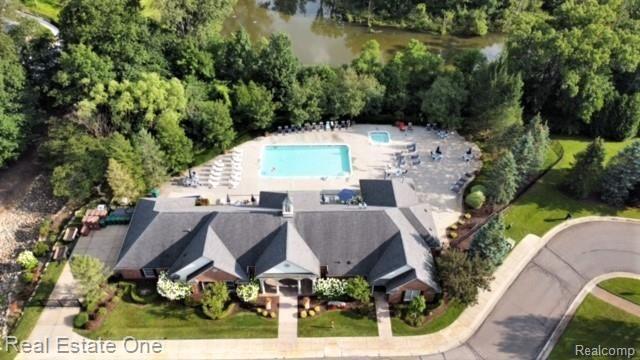 5353 Brookemonte Circle Rochester, MI 48306 - Photo 24 of 32 aerial of clubhouse & pool IMG_7282.JPG