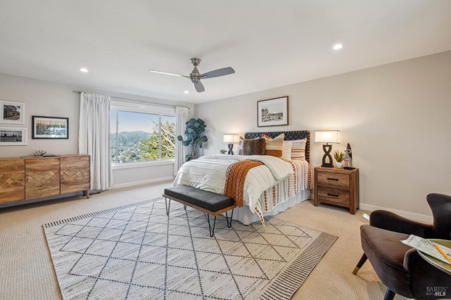 981 Greenhill Road Mill Valley, CA 94941 - Photo 34 of 91 a bedroom with furniture and a window