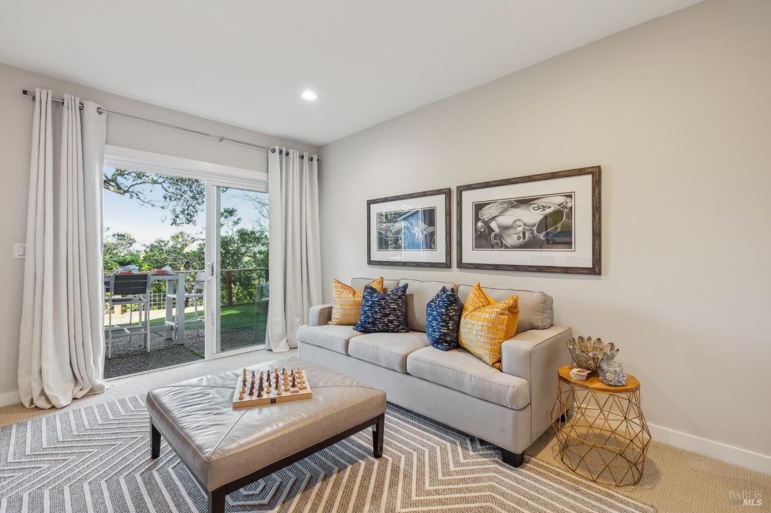 981 Greenhill Road Mill Valley, CA 94941 - Photo 51 of 91 a living room with furniture and a large window