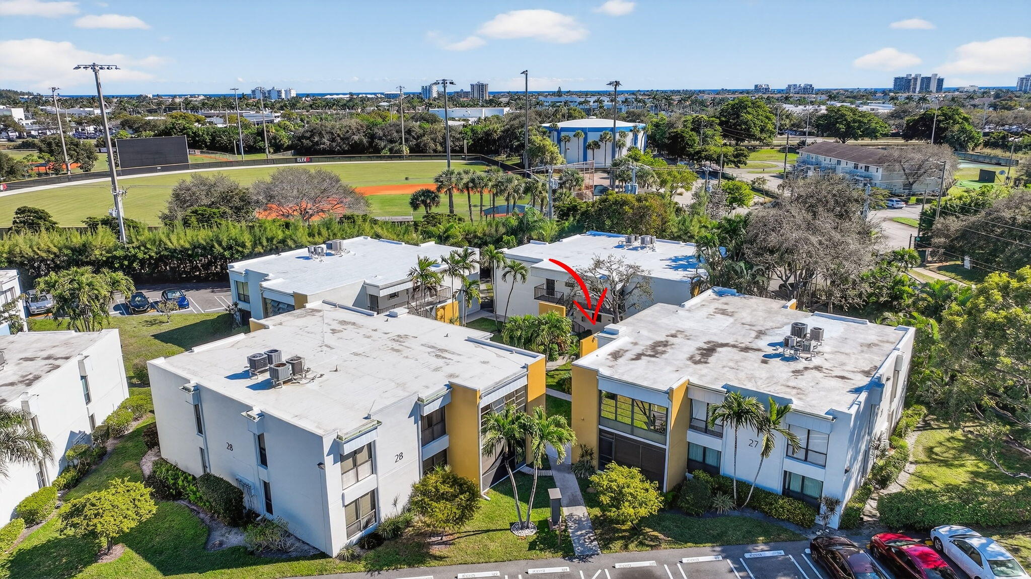 501 Dotterel Road, Unit 26B Delray Beach, FL 33444 - Photo 3 of 48 a view of city from balcony with outdoor seating and city view