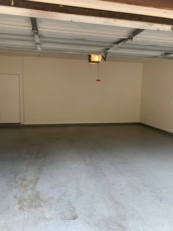 a view of a room with a door