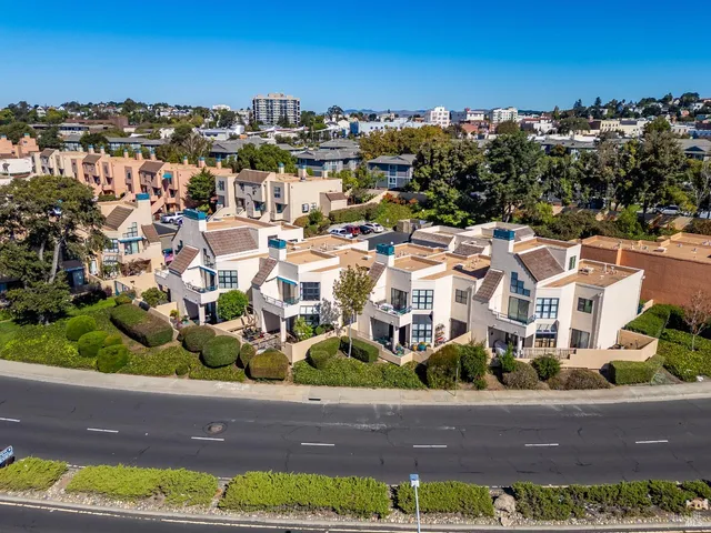 an aerial view of a city