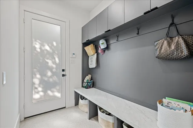 a kitchen with lots of counter top space