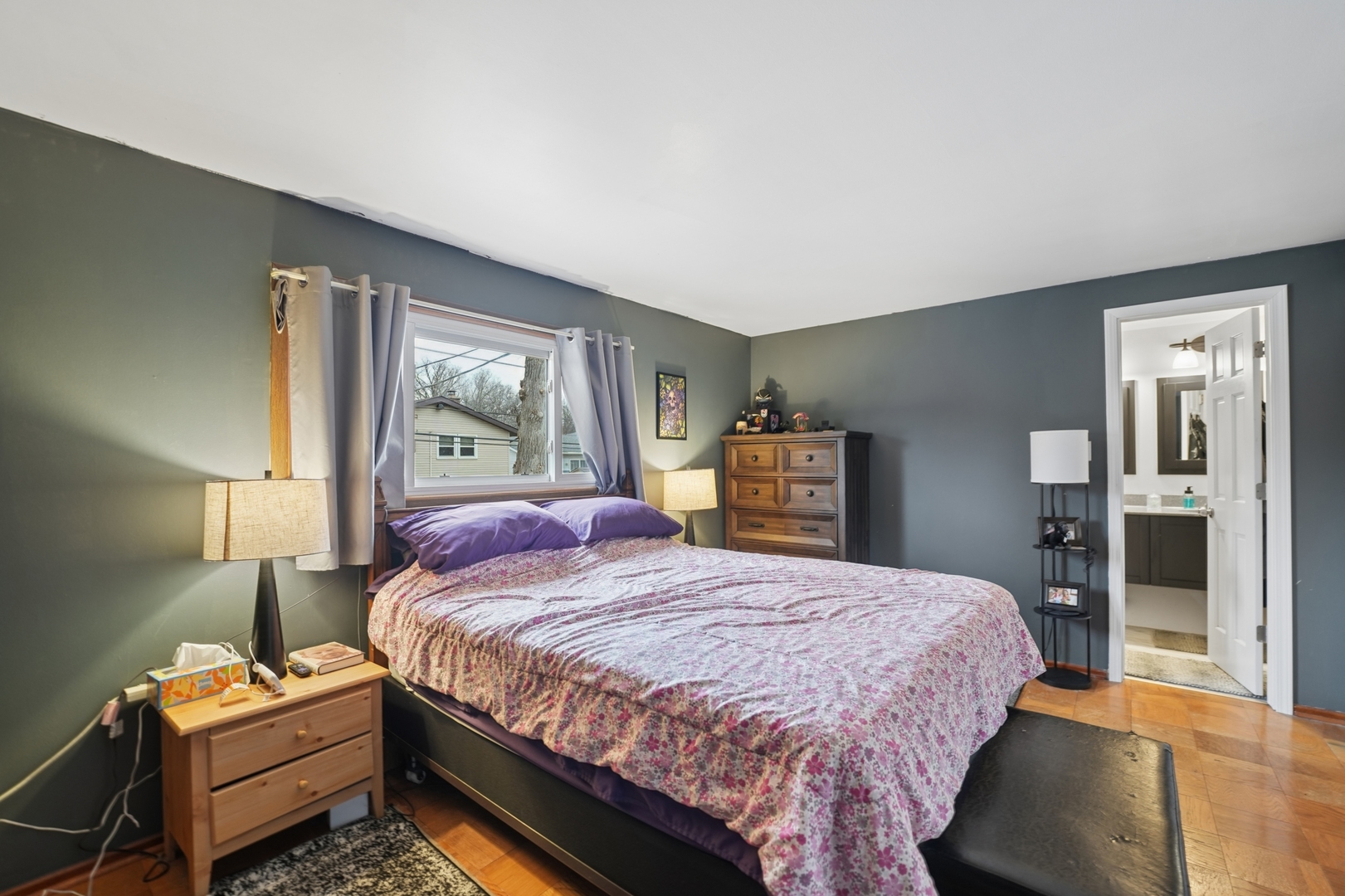 5166 Aldersyde Road Oak Forest, IL 60452 - Photo 8 of 12 a bedroom with a bed and wooden floor