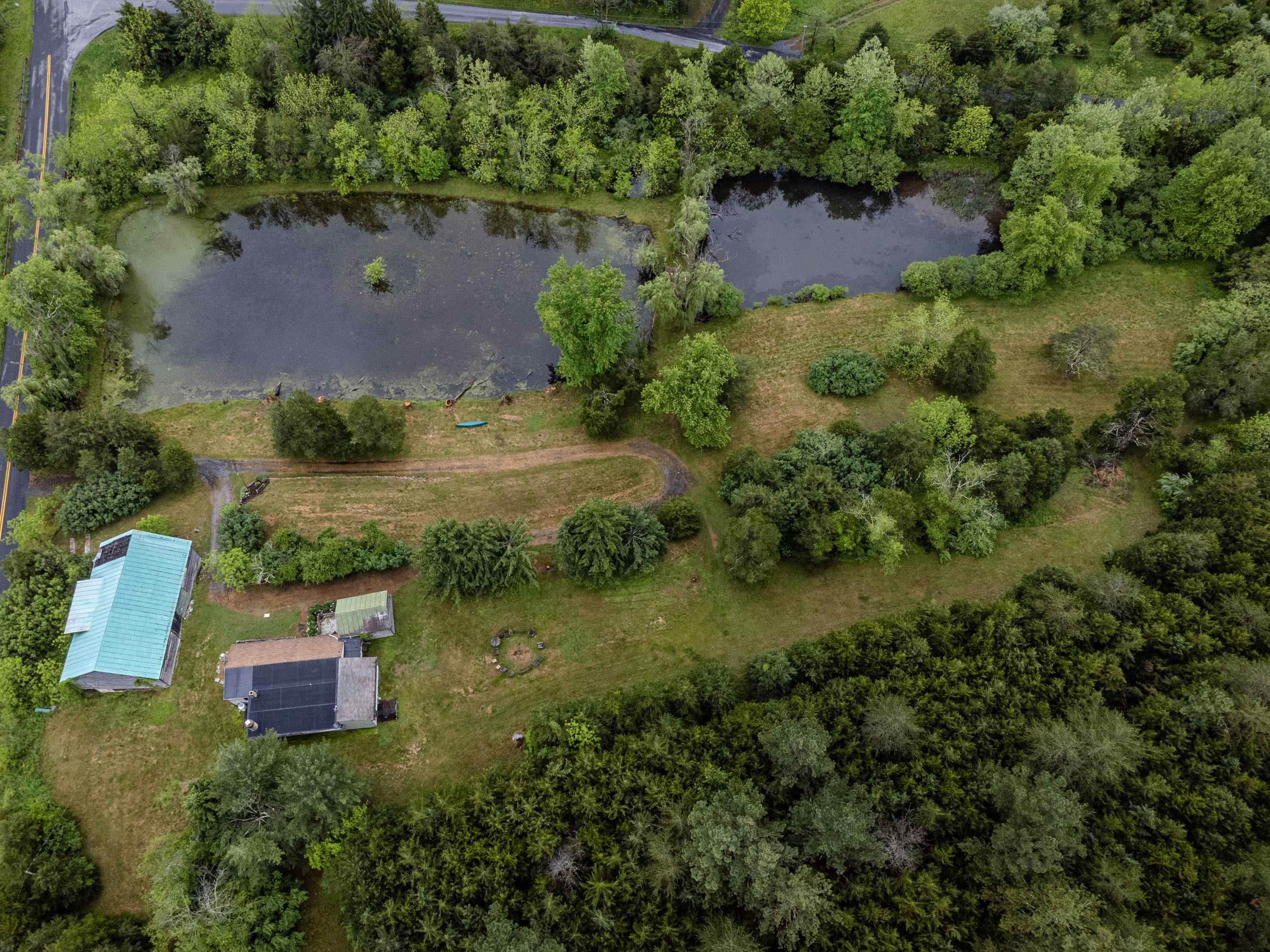 9881 Fort Valley Road Fort Valley, VA 22652 - Photo 63 of 75 an aerial view of a house with a yard and green space