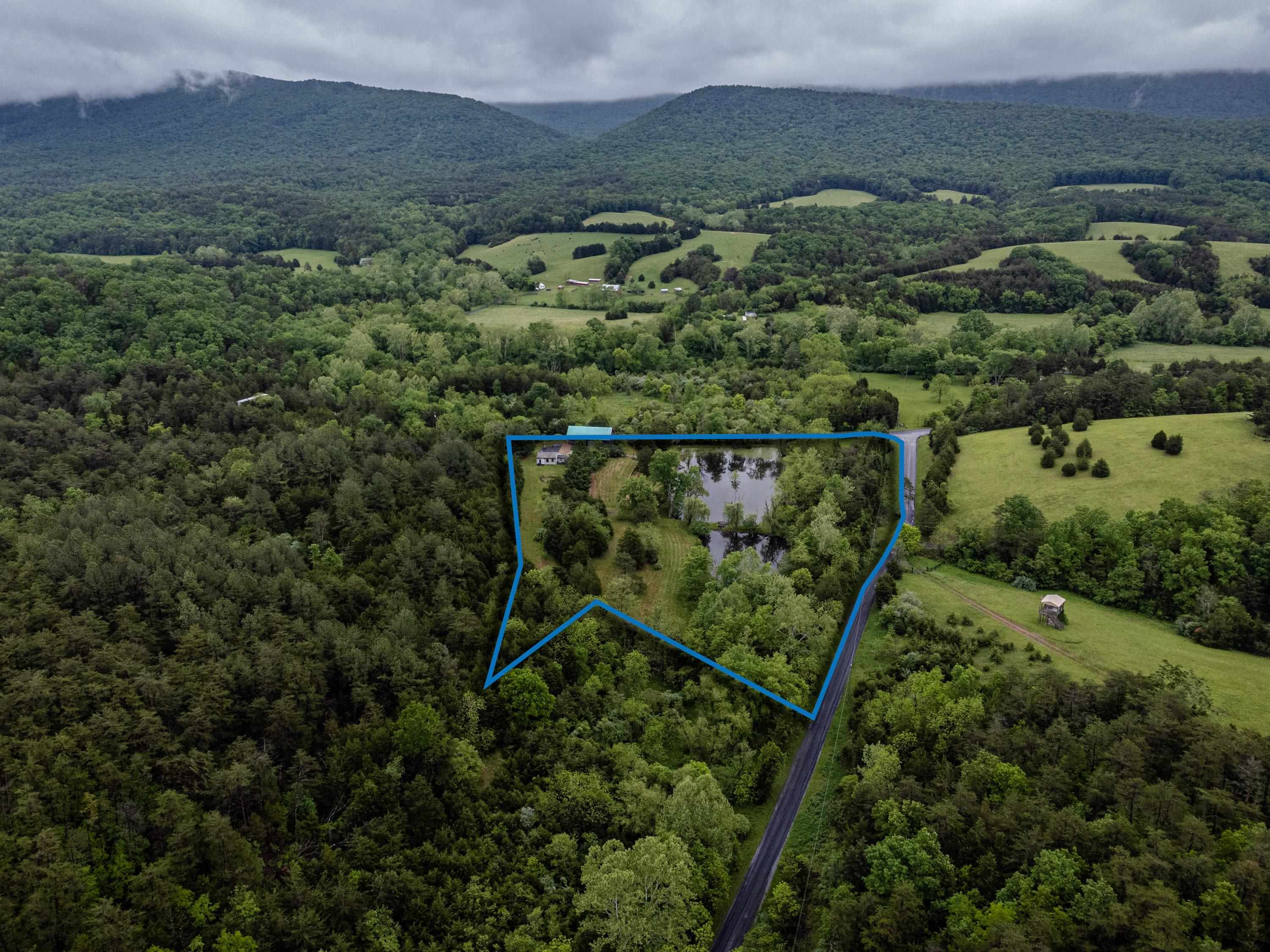 9881 Fort Valley Road Fort Valley, VA 22652 - Photo 65 of 75 an aerial view of a house with a yard
