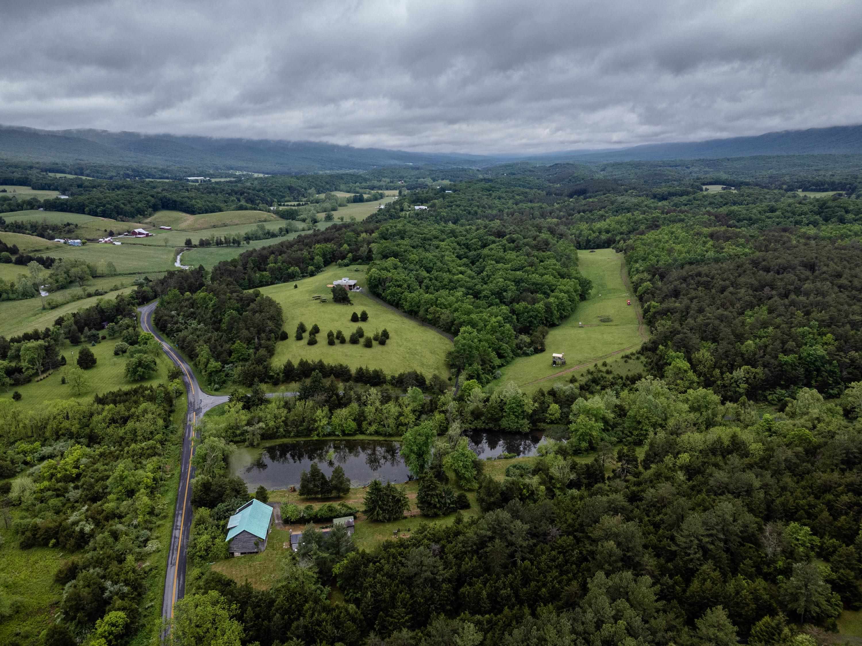 9881 Fort Valley Road Fort Valley, VA 22652 - Photo 70 of 75 an aerial view of a city with lots of residential buildings