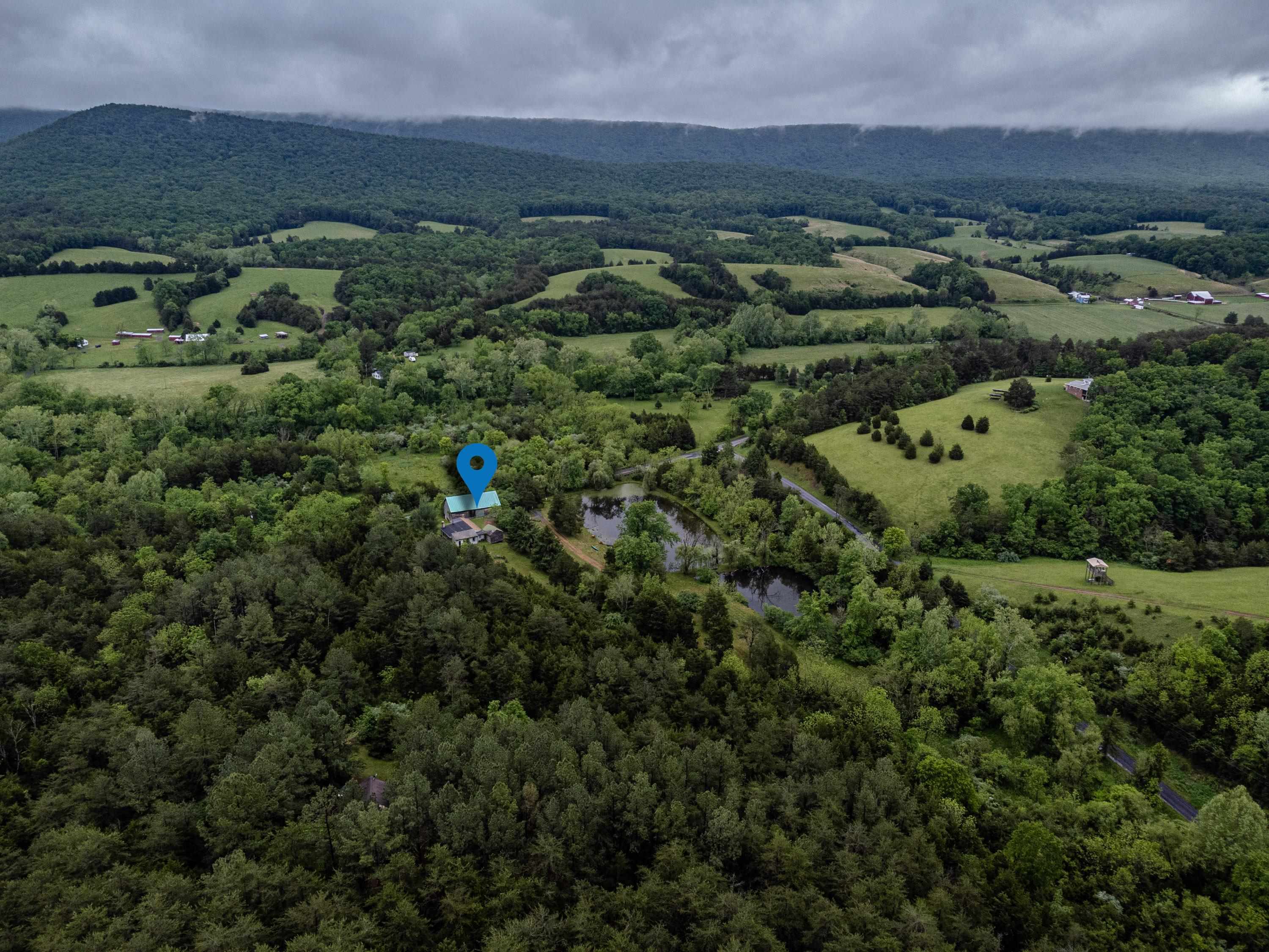 9881 Fort Valley Road Fort Valley, VA 22652 - Photo 73 of 75 an aerial view of a forest with houses