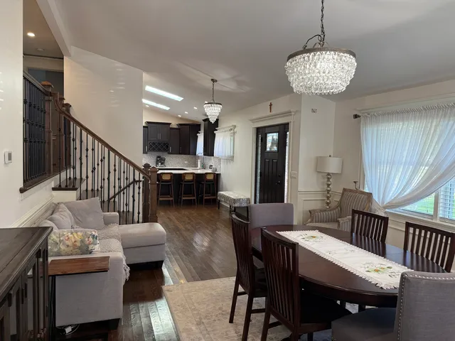 a view of a livingroom and dining room