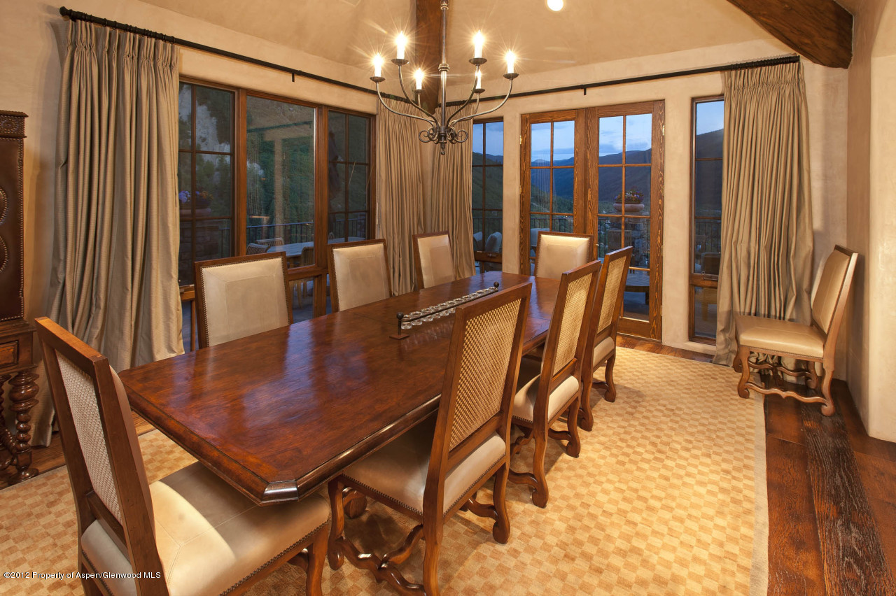 639 Hunter Creek Road Aspen, CO 81611 - Photo 8 of 13 a view of a dining room with furniture and window