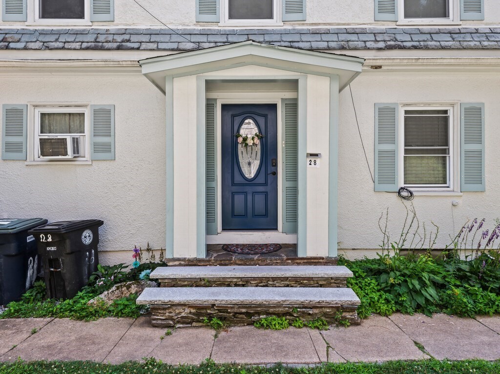 a front view of a house