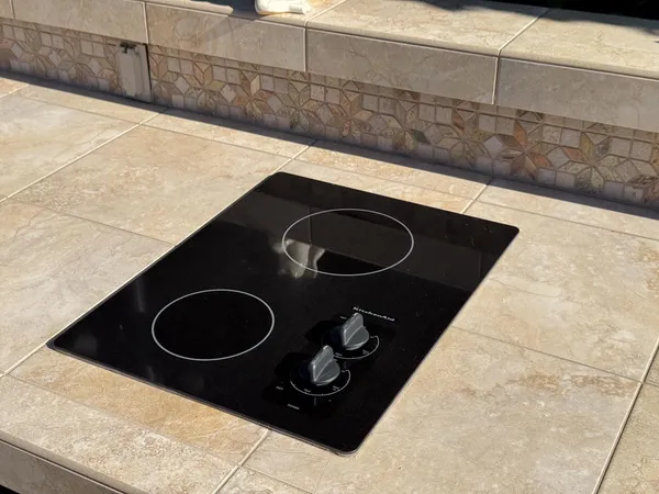 a close view of stove