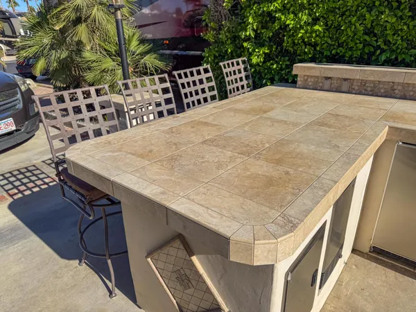 a view of outdoor space with seating