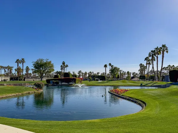 a view of a lake with houses