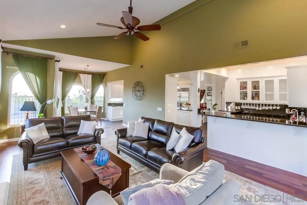 17843 Valle Verde Road Poway, CA 92064 - Photo 26 of 70 a living room with furniture and a wooden floor