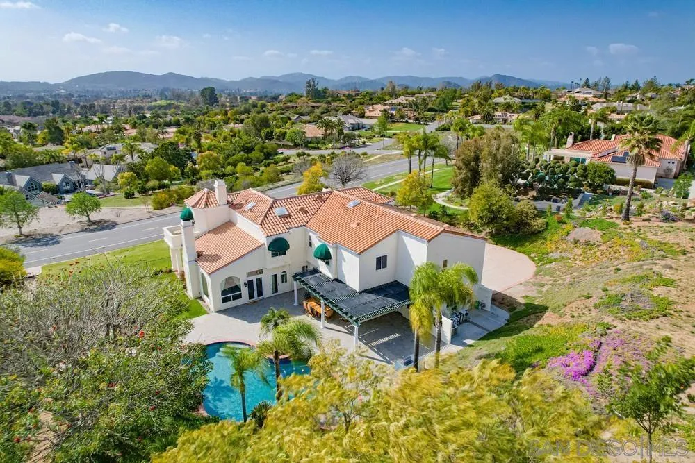 17843 Valle Verde Road Poway, CA 92064 - Photo 58 of 70 an aerial view of residential houses with outdoor space and trees