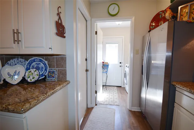 a view of a storage and utility room