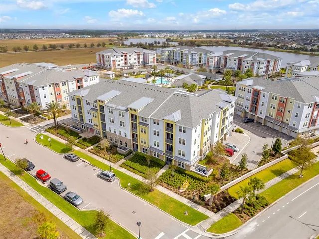 a view of a city with an ocean view