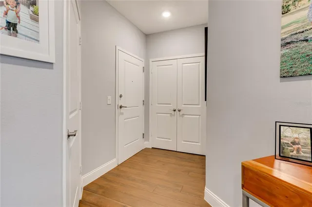 a view of livingroom with furniture and wooden floor