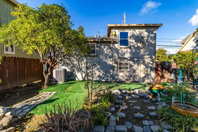 a view of a wooden fence