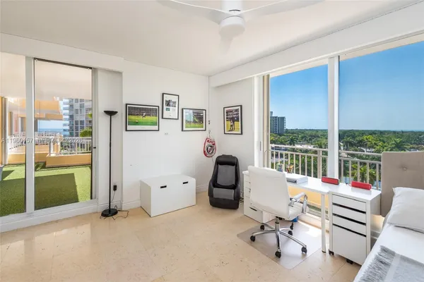 a view of a city with tall buildings