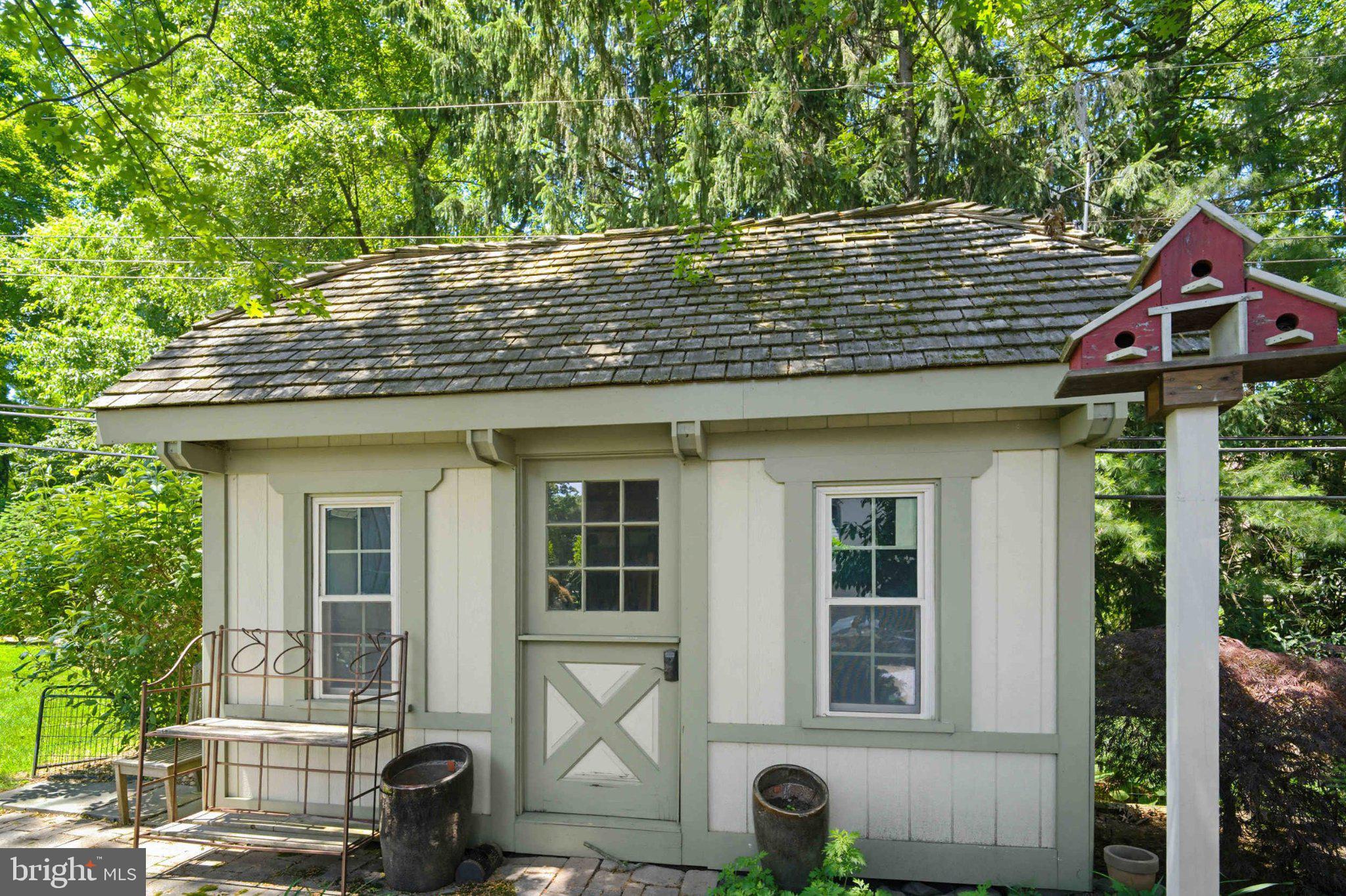 2244 Deer Path Road Huntingdon Valley, PA 19006 - Photo 84 of 95 Charming garden shed with rustic appeal.