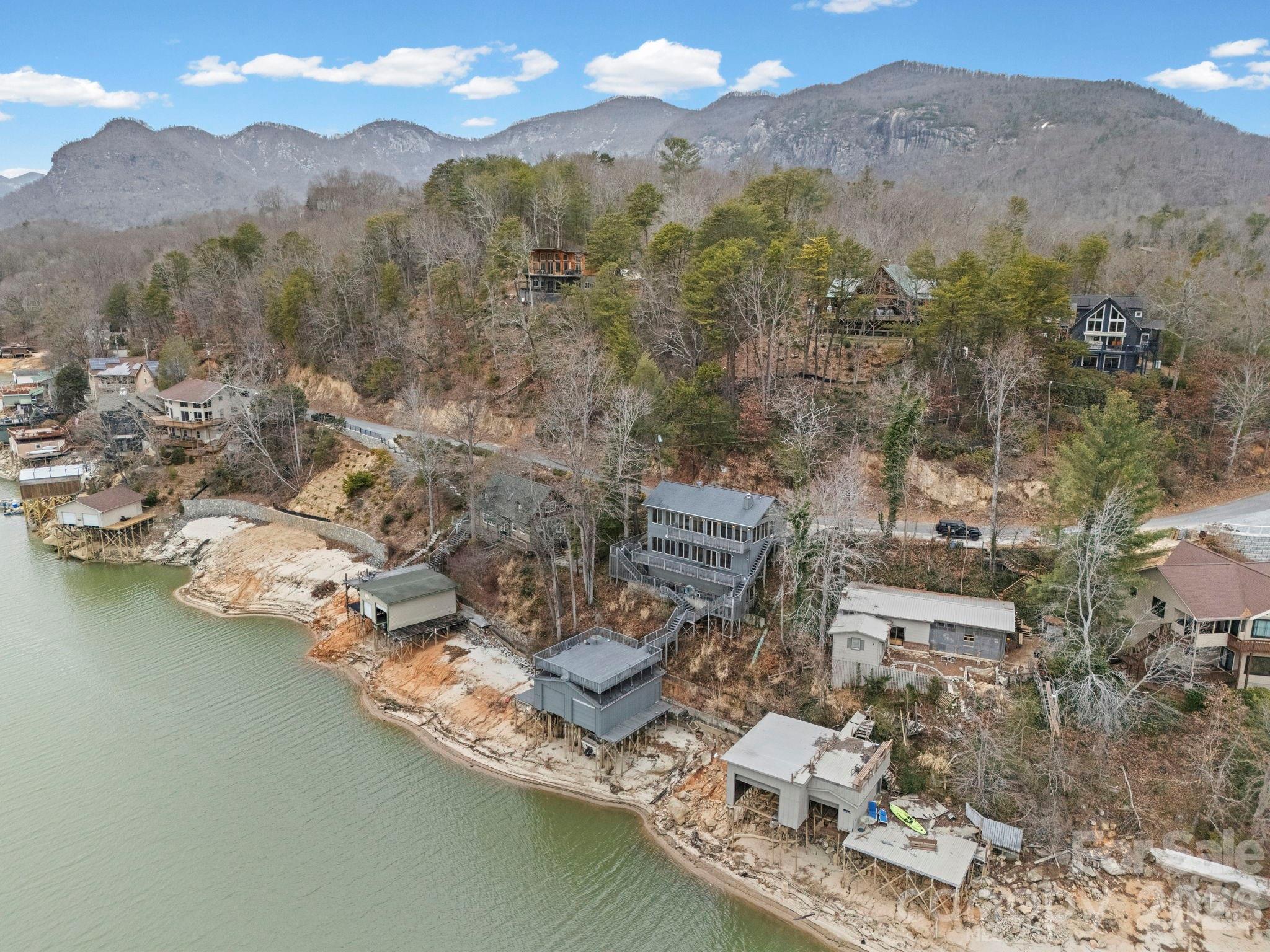 336 Burnt Ridge Road Lake Lure, NC 28746 - Photo 2 of 45 a view of a city with a mountain