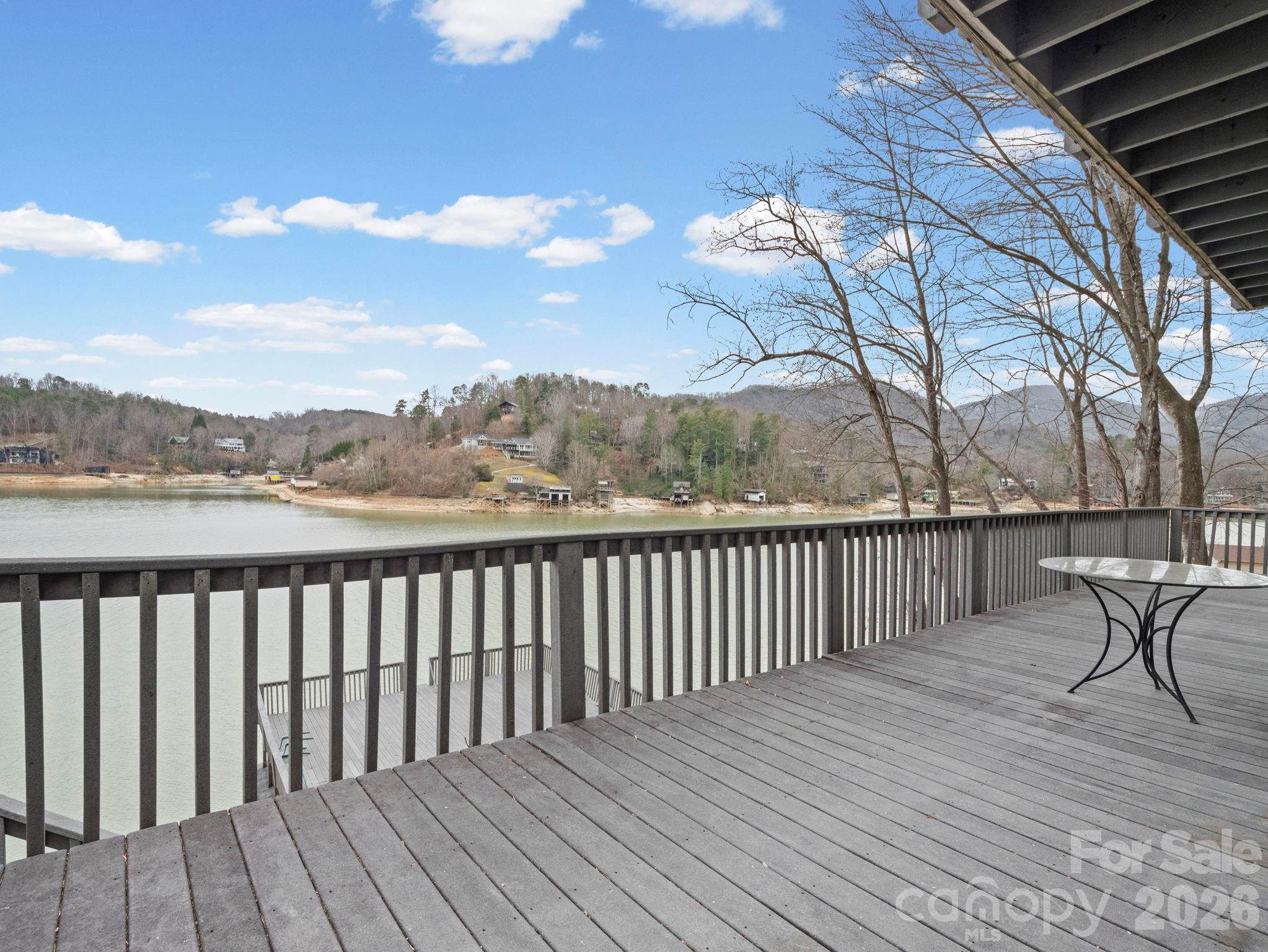 336 Burnt Ridge Road Lake Lure, NC 28746 - Photo 39 of 45 a view of balcony with wooden floor and seating space