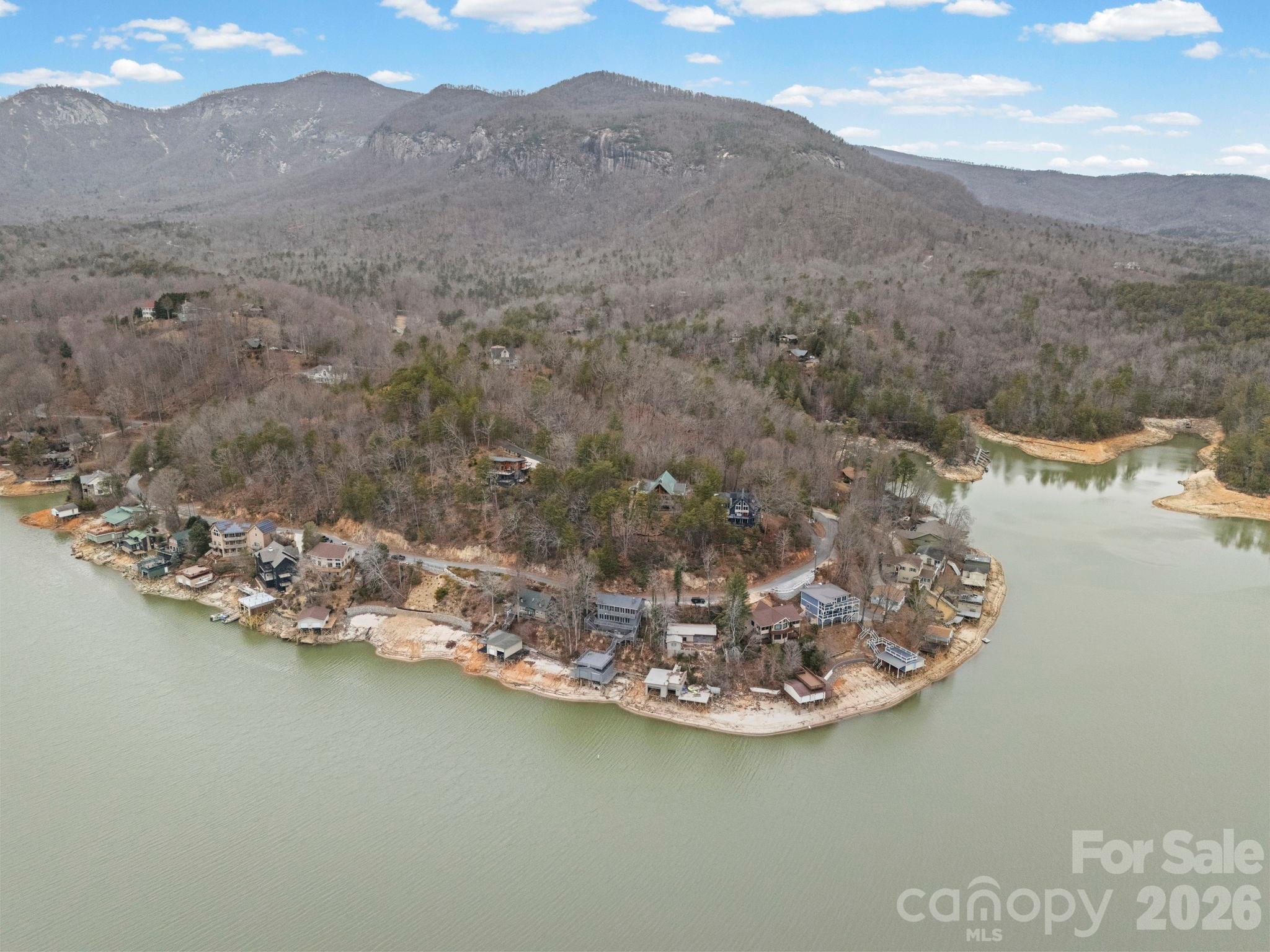 336 Burnt Ridge Road Lake Lure, NC 28746 - Photo 45 of 45 a view of a water with a mountain in the background