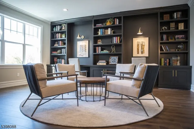 a projector room with furniture