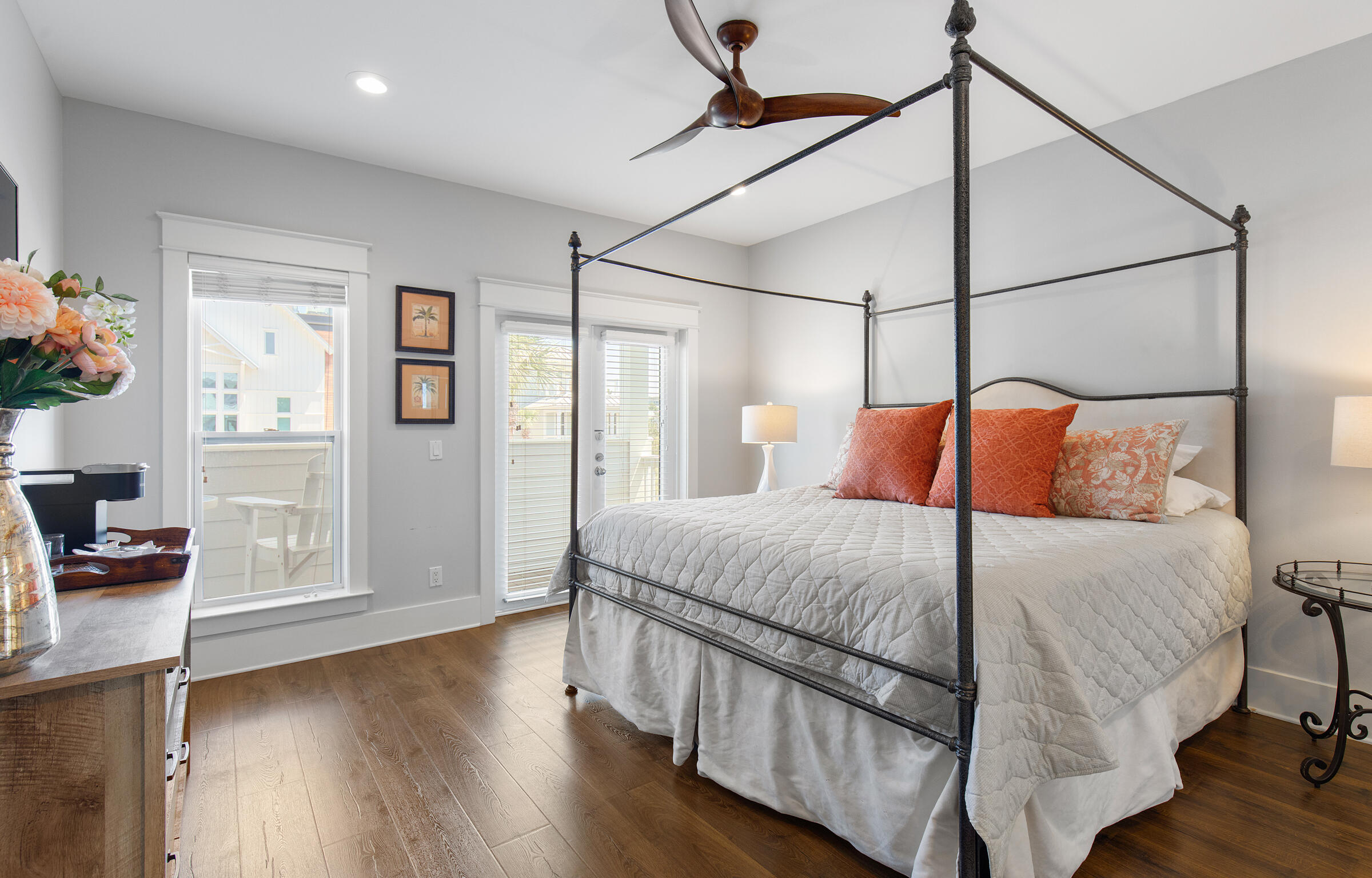 8 Dunes Estates Boulevard Santa Rosa Beach, FL 32459 - Photo 18 of 42 a bedroom with a bed and wooden floor