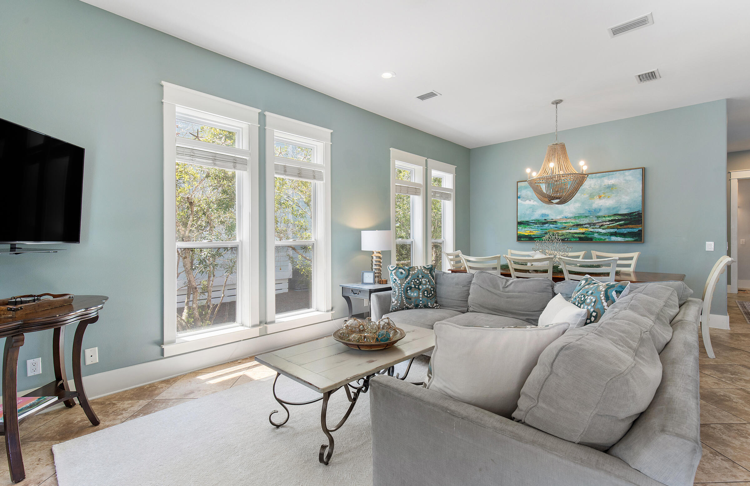 8 Dunes Estates Boulevard Santa Rosa Beach, FL 32459 - Photo 7 of 42 a living room with furniture and a flat screen tv
