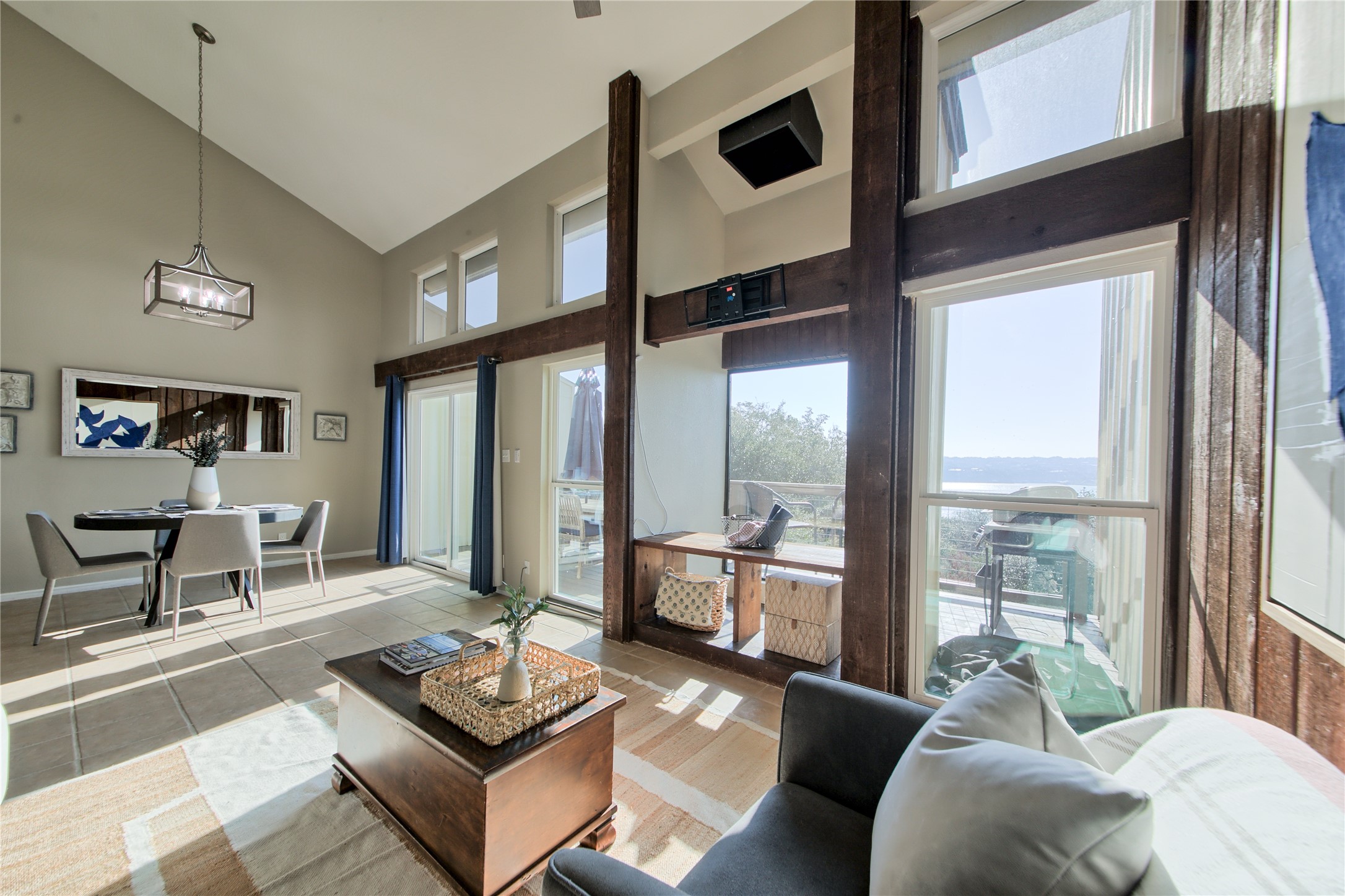 157 Comanche Point Leander, TX 78645 - Photo 12 of 36 a living room with furniture and a floor to ceiling window