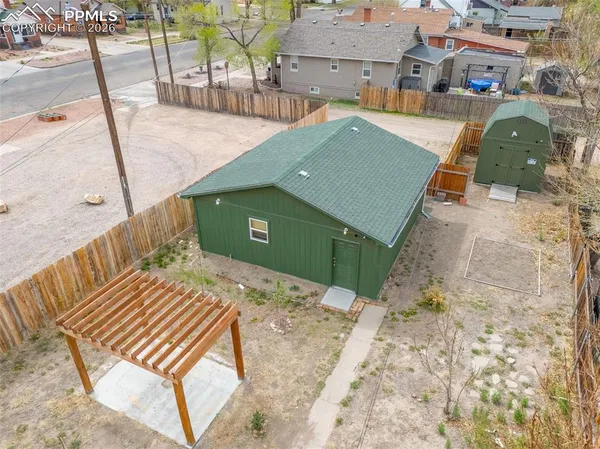 a view of an outdoor space with seating area