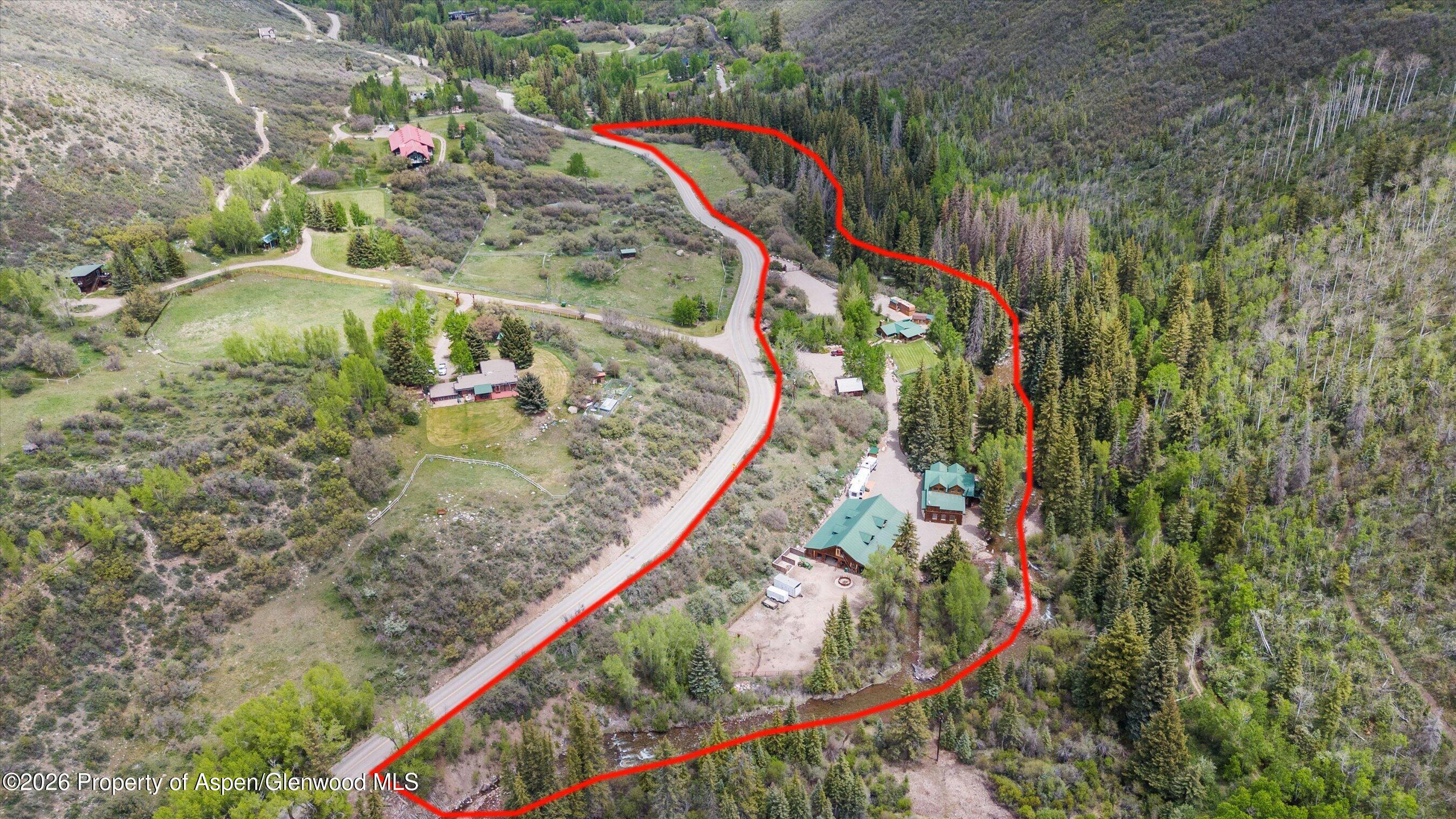 5980 Snowmass Creek Road Snowmass, CO 81654 - Photo 2 of 22 Drone Capture of 9.552 Acres