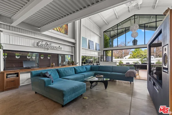 a outdoor living space with furniture