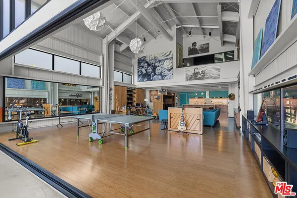 a view of a living room with furniture