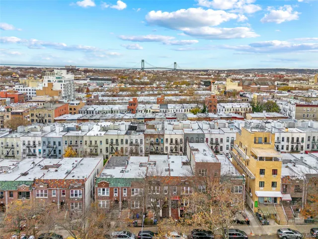 an aerial view of city