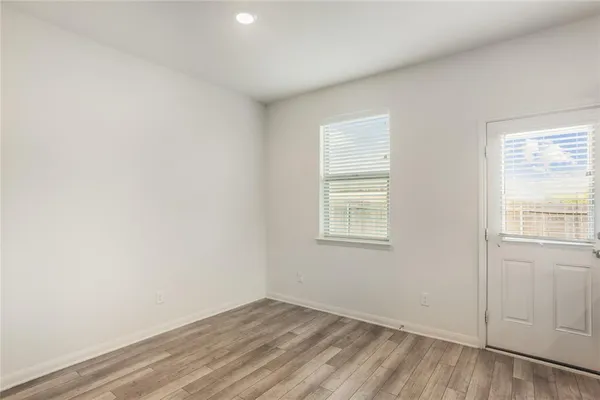 an empty room with a window