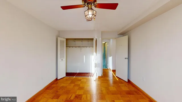 a view of room with walk in closet