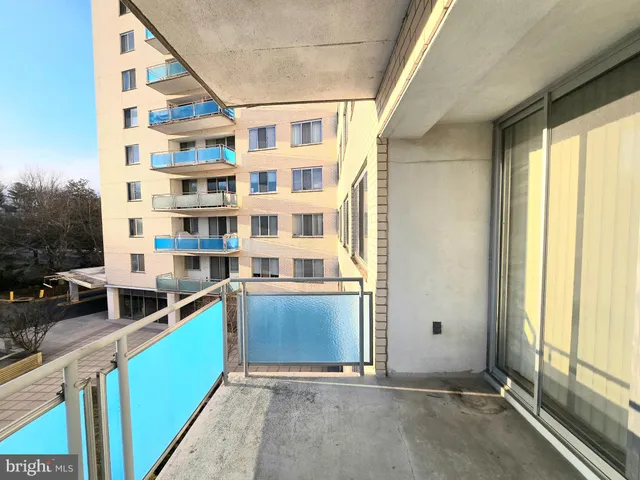 a view of balcony with mountain view