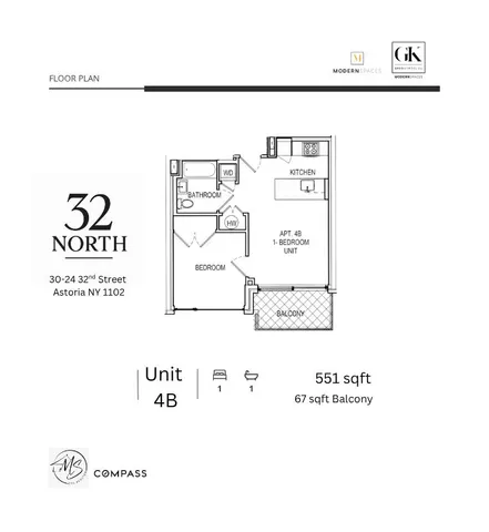 $695,000 | 30-24 32nd Street, Unit 2B | Astoria