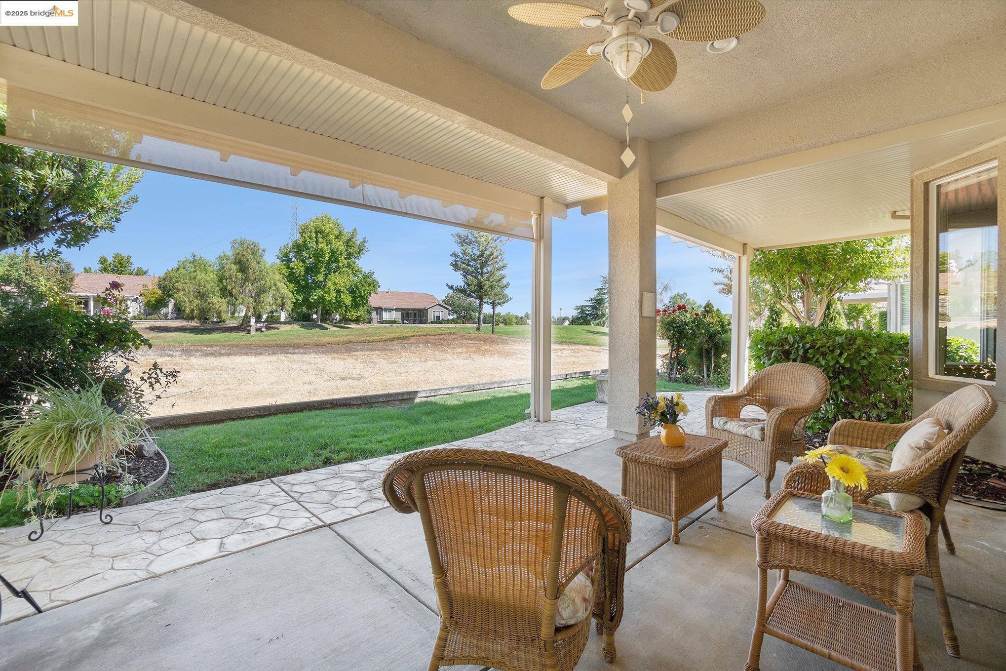 599 Pomona Drive Brentwood, CA 94513 - Photo 21 of 35 View of patio featuring ceiling fan and an outdoor living space