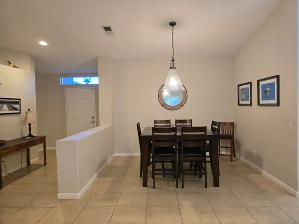 a view of a dining room and livingroom