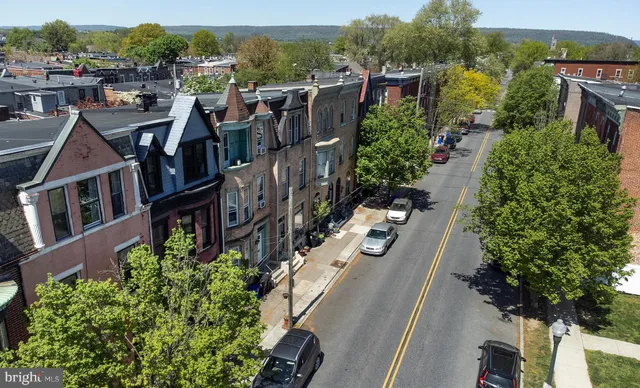 an aerial view of multiple house