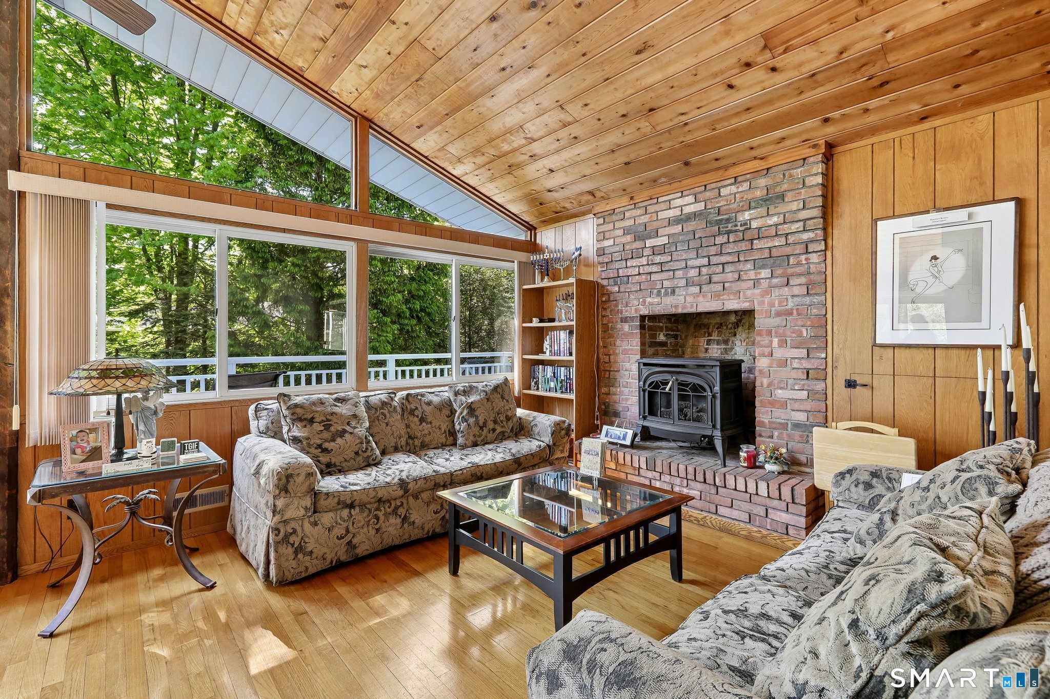 4 Alan Road Danbury, CT 06810 - Photo 3 of 38 a living room with furniture a fireplace and a large window