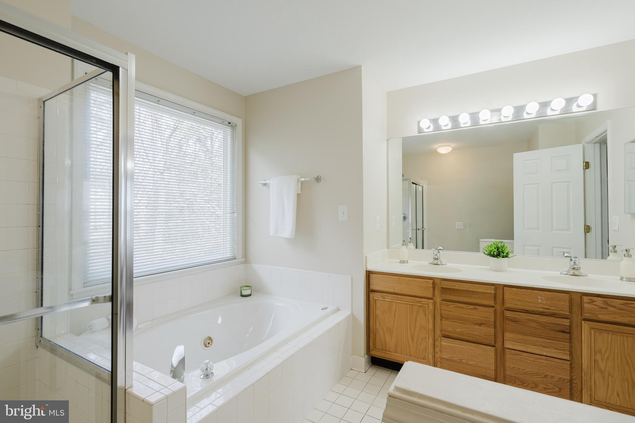 33 Hummingbird Lane Newark, DE 19711 - Photo 35 of 61 a bathroom with a double vanity sink mirror bathtub and shower