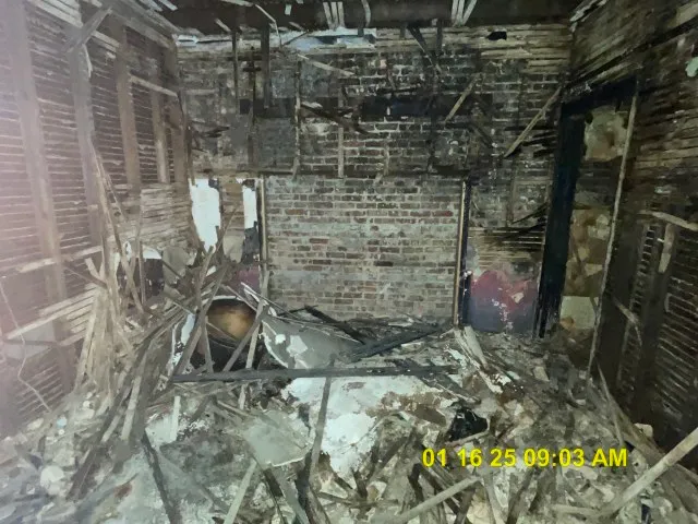 a close view of water heater room