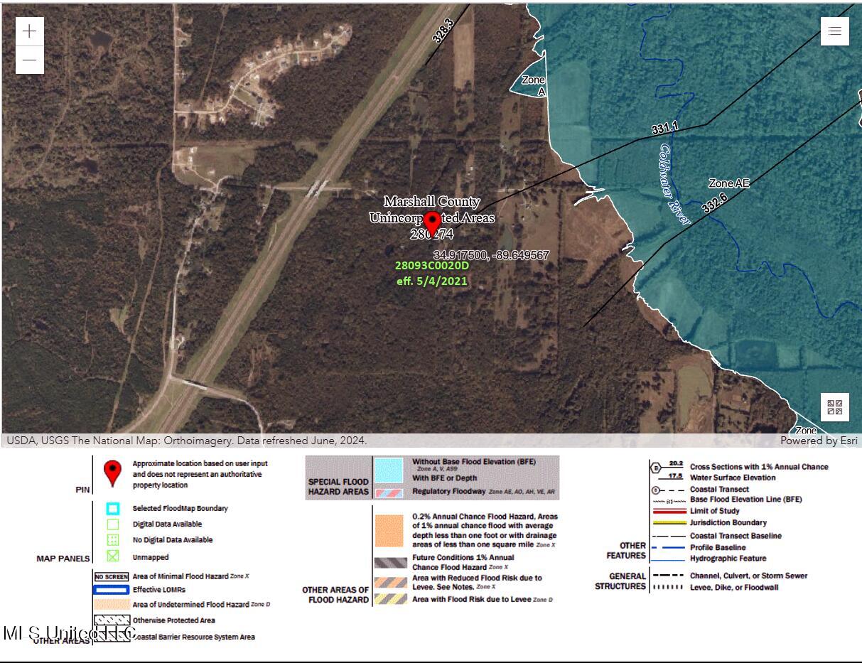 338 Davis Road Byhalia, MS 38611 - Photo 17 of 17 338 Davis, FEMA Flood map