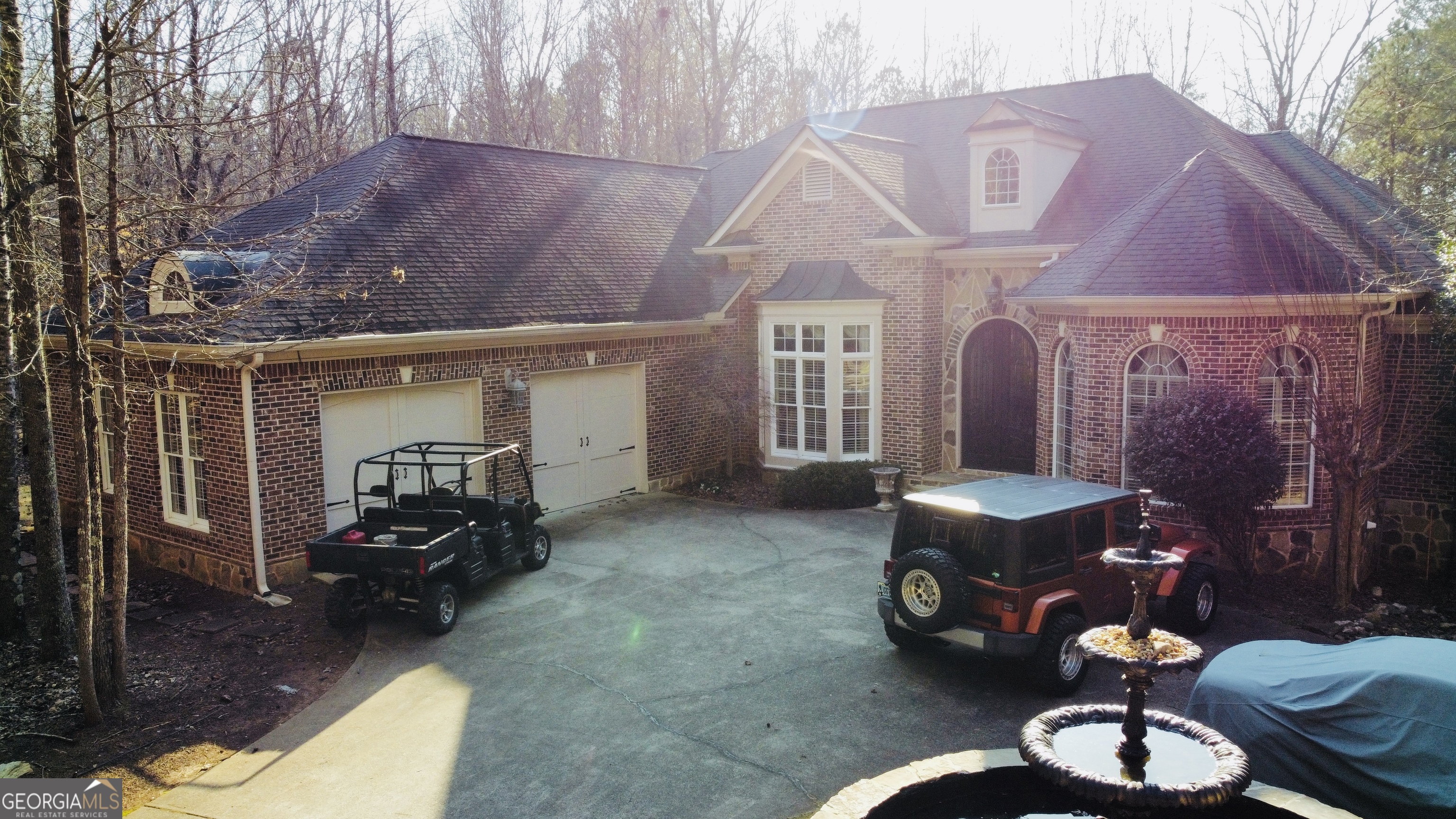 a front view of a house